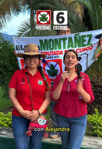 ¡Mujeres siempre valientes y combativas! ✊ Gracias compañera @Verónika Mendoza por el respaldo a este proyecto que busca justicia para nuestra región Cusco. Con el número 6️⃣ @ALIANZA ELECTORAL VENCEREMOS ! 🌿 #diputados #venceremos #peru #cusco #fy