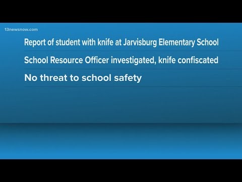 Jarvisburg Elementary student found with knife, Currituck schools says