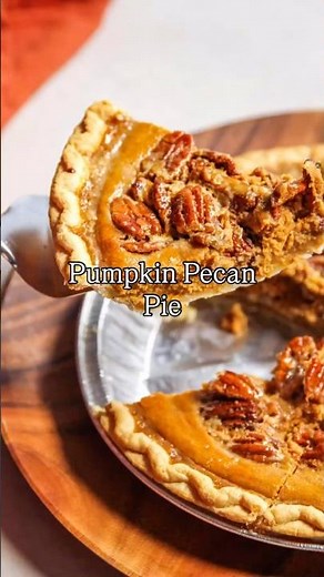 The best of both worlds- pumpkin pecan pie recipe!