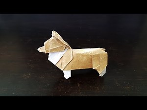 귀여운 강아지 웰시코기 종이접기 Origami Welsh Corgi puppy designed by Steven Casey