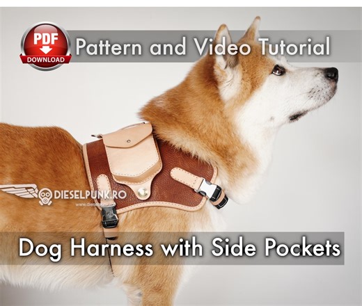 Dog Harness Pattern With Side Pockets - DIY PDF and Video Guide - Etsy