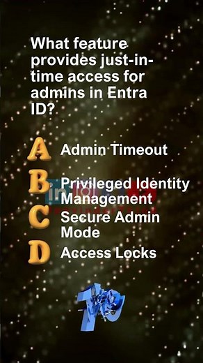 What feature provides just in time access for admins in Entra ID