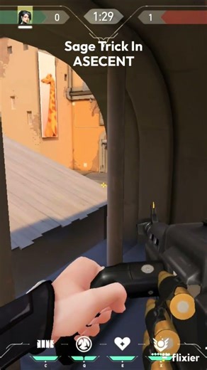 Sage Wall Trick In Ascent Map | #valorant #tricks