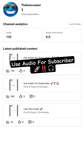 Use Audio For Subscriber 🚀‼️🎧