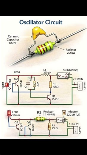 How to Make a Simple Oscillator Circuit using BC547 Transistor. #nn_electric_hobe