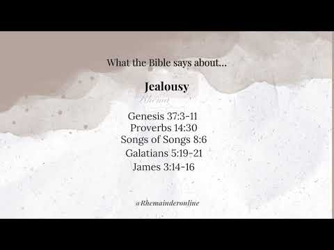 BIBLE VERSES ON WHAT THE BIBLE SAYS ABOUT JEALOUSY