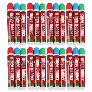 24 x Non-Drip Bingo Dabbers Marker Novelty Pens Red Blue Green Bingo Game Night  | eBay UK