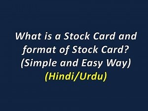 What is a Stock Card and format of Stock Card?