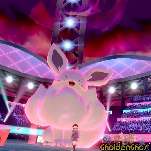 Shiny Eevee's Gigantamax 🤍 #pokemon #eevee #gigantamax #shinypokemon #pokemonswordshield #floofy