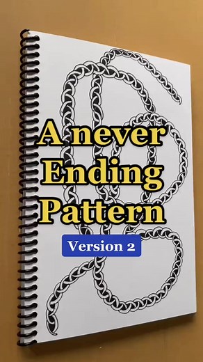 13K views · 187 reactions | Part453|A never ending pattern-1V2 #reelsviral #drawerslide #acrylicpainting #sketchbook #paint #drawinglessons #watercolor #illustration #love #Drawing #Drawinglessons | Painting Techniques | Facebook