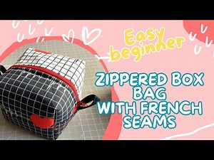 How to Sew a Box Pouch | Easy DIY Project | boxed corners zipper box bag