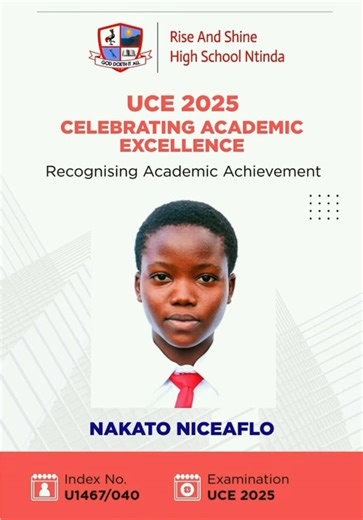 UCE 2025: Celebrating Academic Excellence at Rise and Shine High School