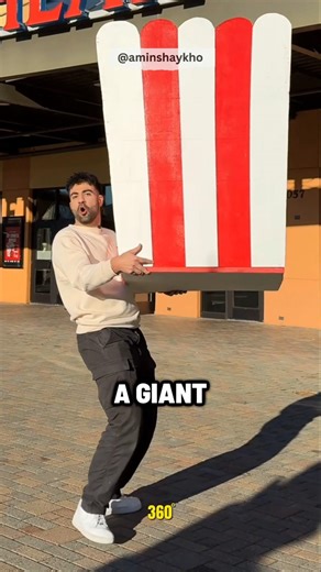 He Built the Largest Popcorn Bucket🍿(@aminshaykho)
