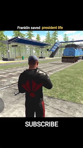 Franklin saved president life 👮‍♂️ #indianbikedriving3d #franklin #gta #president #shorts