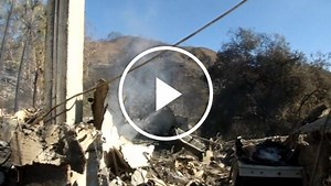 Residents return to charred homes following California fire