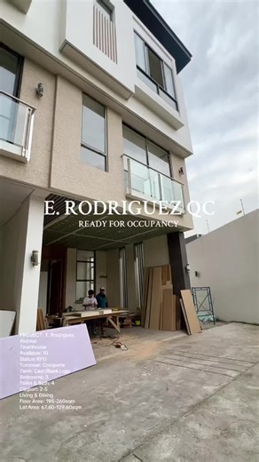 House Project PH on Instagram: "M0064 E. Rodriguez Avenue Ready for Occupancy House | Near Aurora Boulevard and Access to EDSA | Exclusive and Safe Community | Corner & Single Attached Unit Available | Commercial Lot For Sale along E. Rodriquez Ave QC PROJECT: E. Rodriguez Avenue Townhouse Available: 10 Status: RFO Turnover: Complete Term: Cash/Bank Loan Bedrooms: 3 Toilet & Bath: 4 Carport: 2-5 Living & Dining Floor Area: 195-260sqm Lot Area: 67.60-129.60sqm ACCESS ROADS & TRANSPORT LINKS 🚗 Ma
