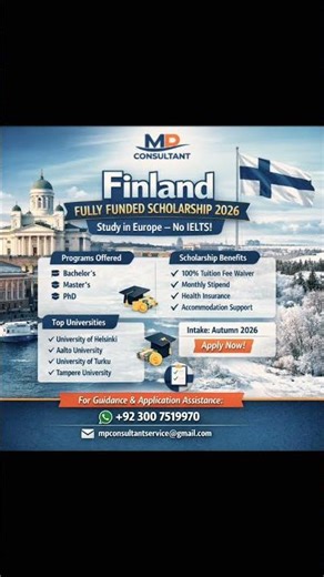 Finland fully funded scholarship 2026