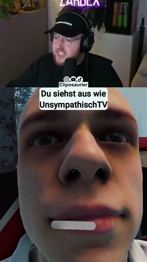 You look like UnsympathischTV #zarbex #funny #shorts