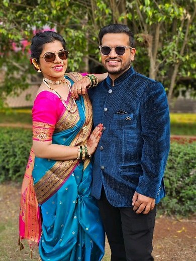 Akshada93 | Slaying the saree game with a pinch of swag😎 #nauvarilook#weddingseason#sareelove | Instagram