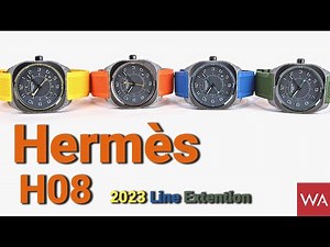 HERMÈS H08. A colourful line extension in yellow, green, blue, or orange + the H08 Chronograph...