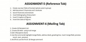 ASSIGNMENT-5 (Reference Tab)Create any two Table of Content (p... | Filo