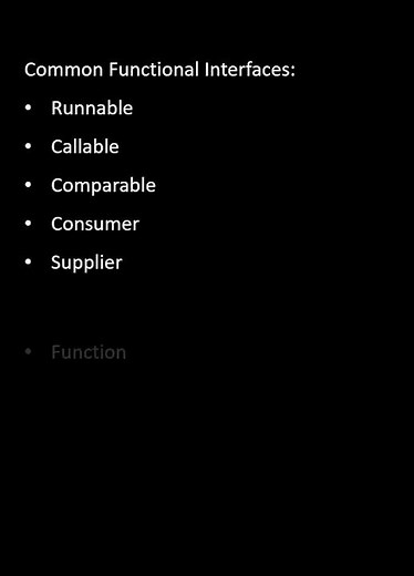 Common Functional Interfaces #interviewquestions #javaquestions