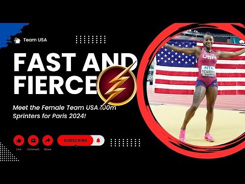 🔥 Fast and Fierce: Meet the Female Team USA 100m Sprinters for Paris 2024! 🏃‍♀️💨