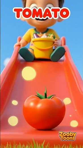 Learn Vegetable Names with Colorful Slide Adventure 🥕🎢🌈 | Fun Learning for Kids | Kids Songs
