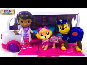 STORY WITH PAW PATROL SOFIA DOC MCSTUFFINS MOBILE CLINIC & HOSPITAL