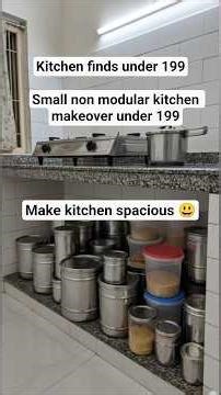 kitchen finds under 199 small non modular kitchen makeover #makeover #organization #shortsfeed
