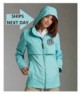 Monogrammed Charles River Rain Jacket: Waterproof Personalized Rain Coat - Etsy