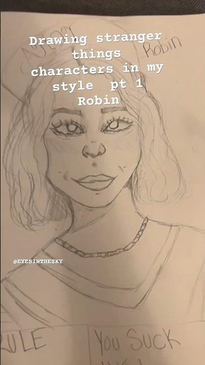 Drawing stranger things characters in my style! pt 1 Robin