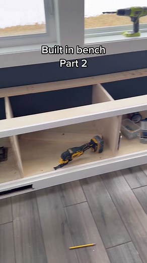 DIY Built-in Bench with Drawer Boxes and Cabinet Doors