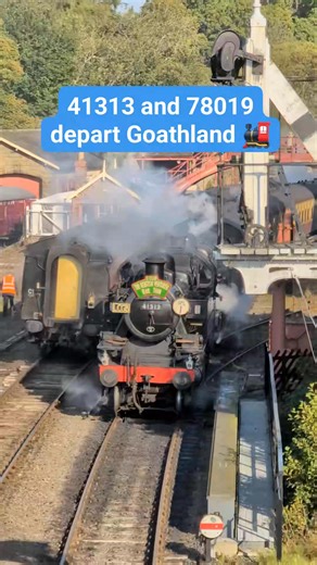🚂 41313 AND 78019 DEPART HARRY POTTER STATION 🚂 41313 and 78019 depart Goathland Station – of Harry Potter fame – during the North Yorkshire Moors Railway's annual Steam Gala. Scenes depicting Hogsmeade Station in Harry Potter and the Philosopher's Stone – where the Hogwarts Express stops – were filmed here. 41313 and 78019 were double-heading a service from Grosmont to Pickering. They were carrying the headboard "The Kentish Venturer Rail Tour". 41313, shown at the front, is an LMS Ivatt 2MT 