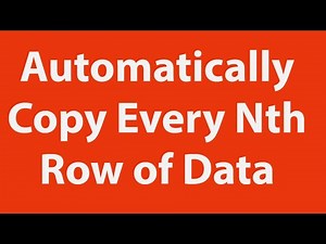 Copy Every Nth Row of Data From Sheet1 to Sheet2