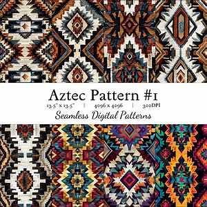 Aztec Pattern | High Quality Seamless Print | PNG Digital Print - Etsy Canada