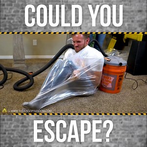 22K views · 85 reactions | In today's video we're trying out the viral video challenge of vacuuming yourself into a plastic bag. How hard is it to break out? Is it safe? Can you breathe? Today we'll test it out. | The King of Random | Facebook