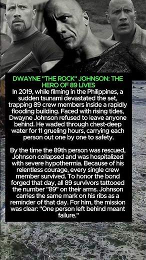 DWAYNE THE ROCK JOHNSON THE HERO OF 89 LIVESIn