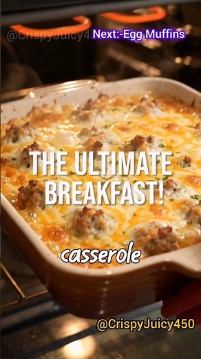 This Sausage Breakfast Casserole Is Pure Breakfast MAGIC! 🤤🔥 #shorts #recipe #cooking #usa #uk
