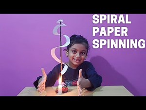 Spiral paper spinning | Spiral convection experiment | Science experiment for kids