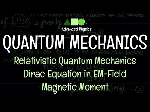 Quantum Mechanics- Relativistic Quantum Mechanics : Dirac Equation in EM-Field / Magnetic Moment