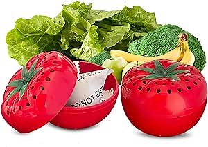 Produce Freshness Preserver Saver Kit- Keep Fruits and Vegetables Fresh Longer, Ethylene Gas and Odor Absorber in Refrigerator (2 Pack)