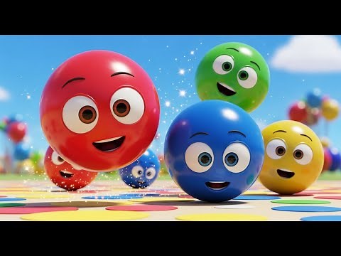 Learn Colors with Bouncing Balls ⚽🎾 | Fun Preschool Educational Video | Colors for Kids