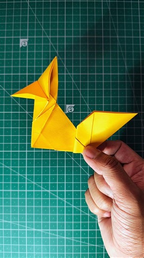 Easy Origami Fox 🦊 | Stop Motion Paper Craft Tutorial #shorts #origami