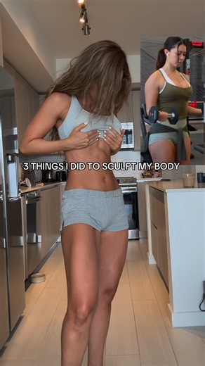 3 things i did to tone & sculpt my body // lose fat and build muscle #fitnessmotivation #abs #fyp