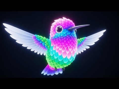 Find Peace with Glowing Animal Holograms in 3D and Calming Music