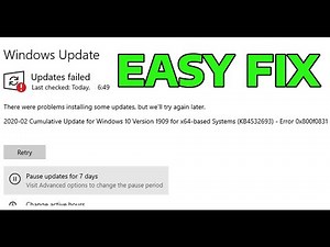 How To Fix Installation Failure Windows Failed to Install the Following Updates Error 0x800f0831