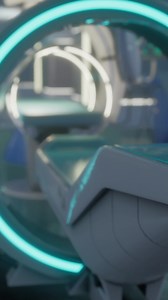 futuristic MRI Magnetic resonance laboratory