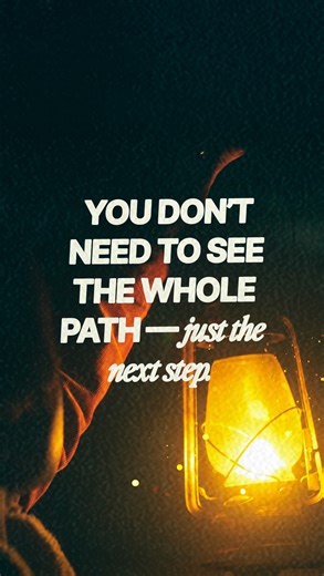 Walking with Jesus rarely comes with a spotlight—just enough light to take the next step. You don’t have to see 20 steps ahead; you just keep moving in the right direction with the One who walks beside you. 💡 Step by step, He gives you what you need, growing your faith in the journey. And today, be encouraged: you’re blessed even when you can’t see the whole picture. 🙏 | Definition Church