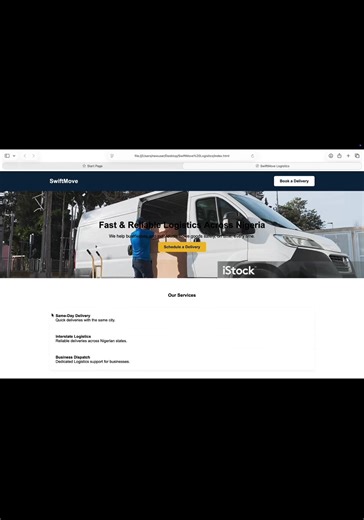 Building a Logistics Company Website: Day One Progress